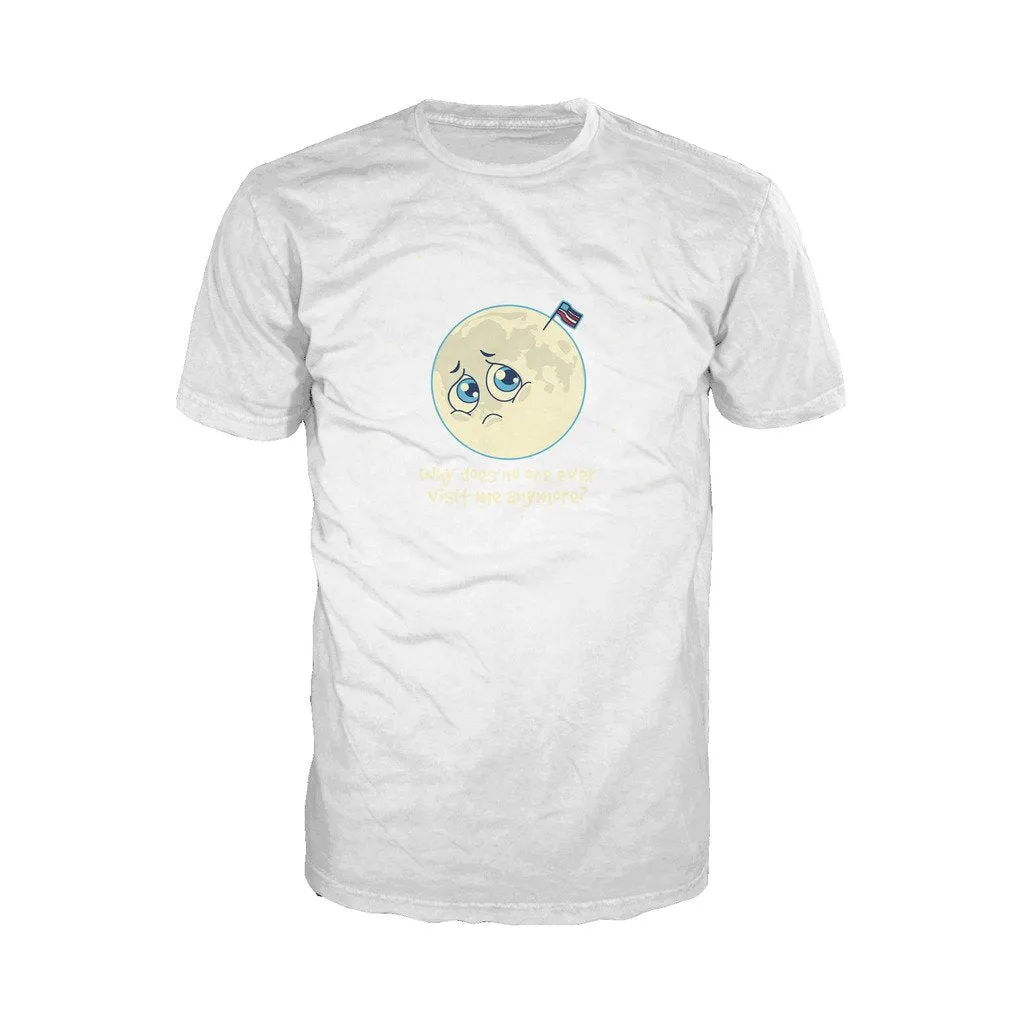 Weird Science Sad Moon Official Men's T-shirt (White)