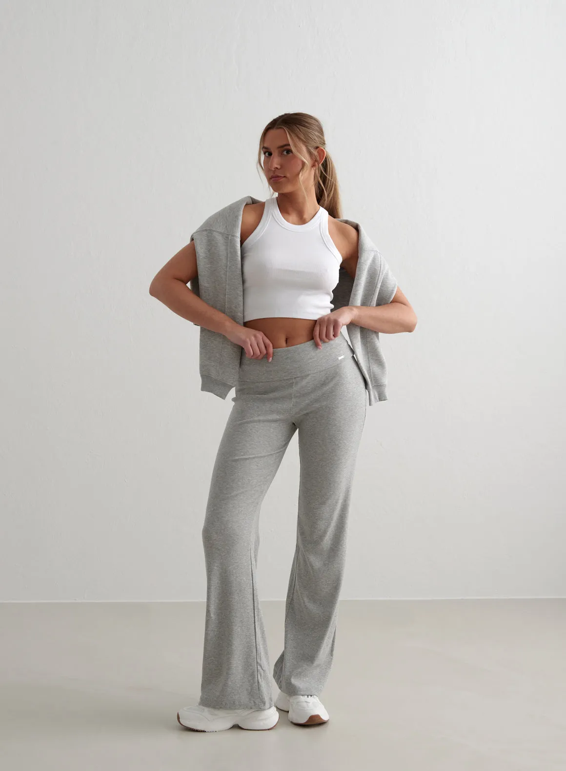White Ease Ribbed Tank Top