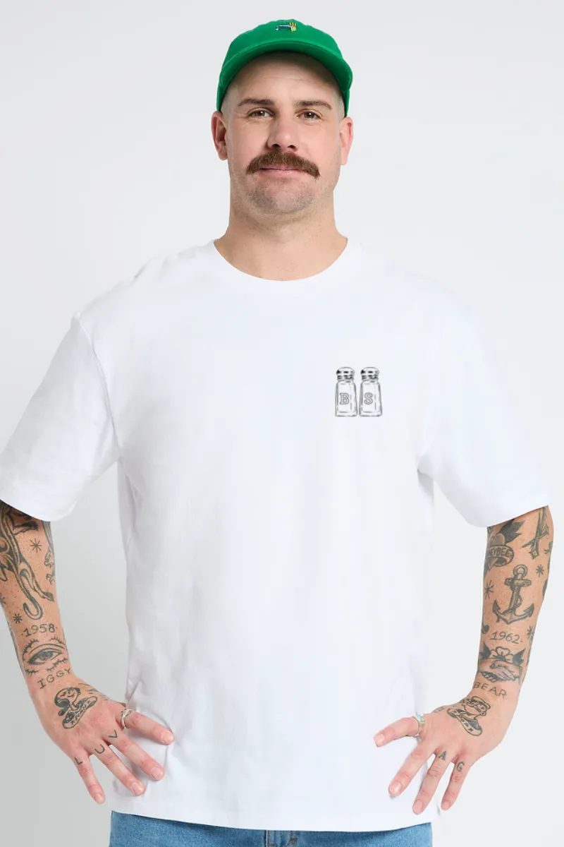 White Tee in Fish and Chip Fridays