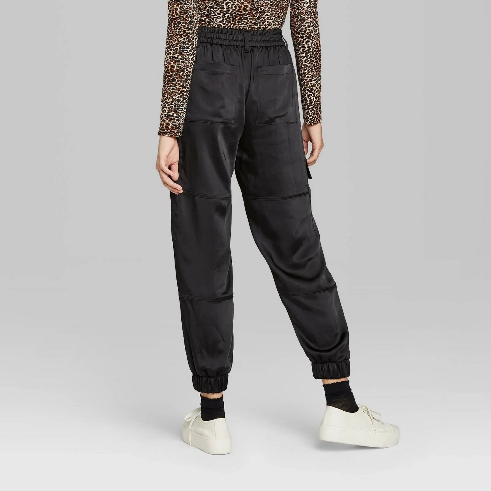 Wild Fable Women's High Rise Satin Cargo Pants