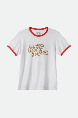 Willie Nelson S/S Ringer Tee - Washed Black