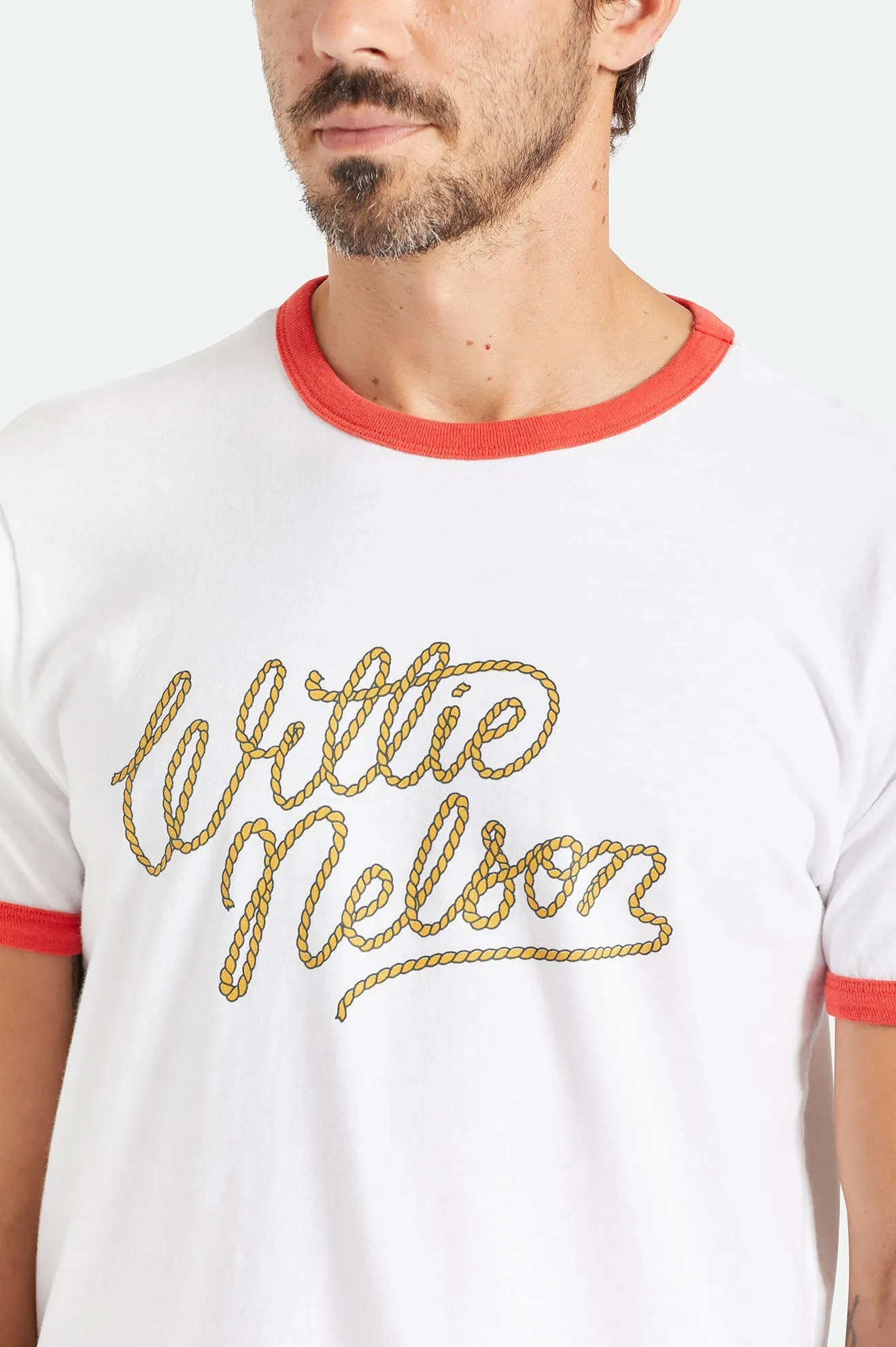 Willie Nelson S/S Ringer Tee - Washed Black