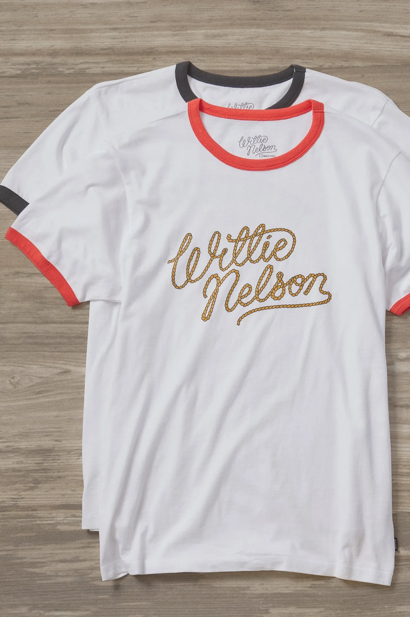 Willie Nelson S/S Ringer Tee - Washed Black
