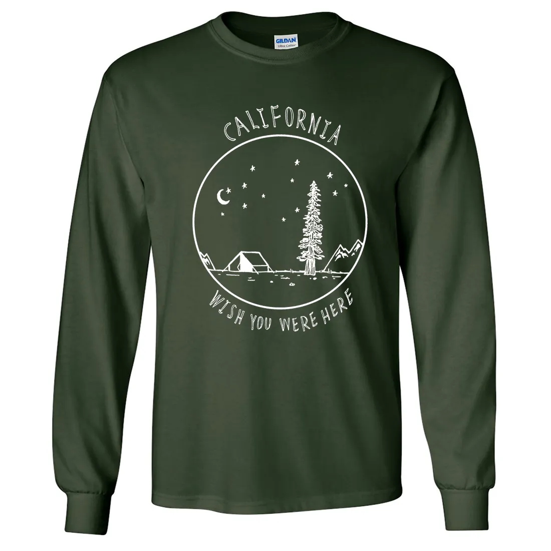 Wish You Were Here White Print Long Sleeve Shirt