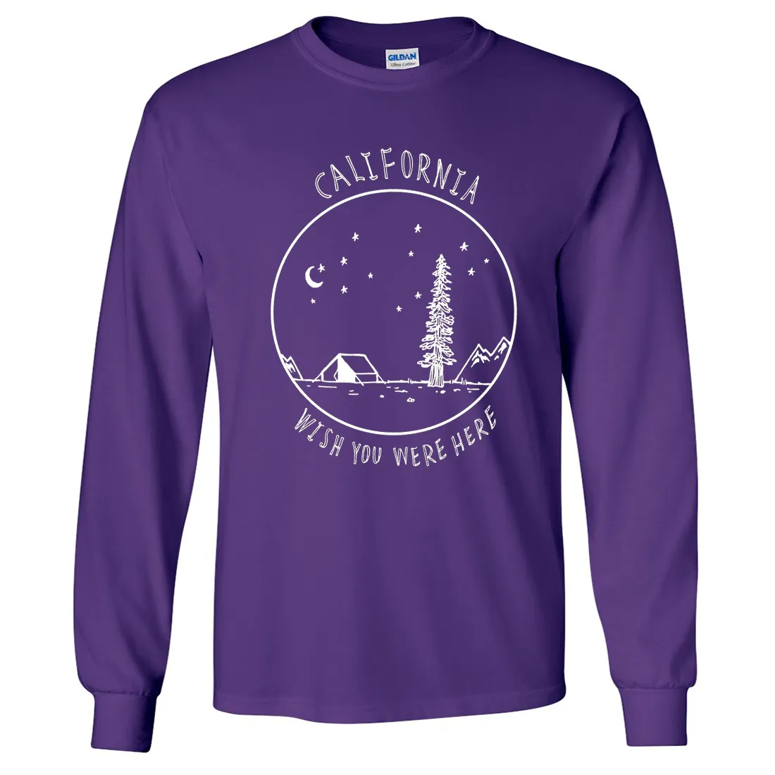 Wish You Were Here White Print Long Sleeve Shirt