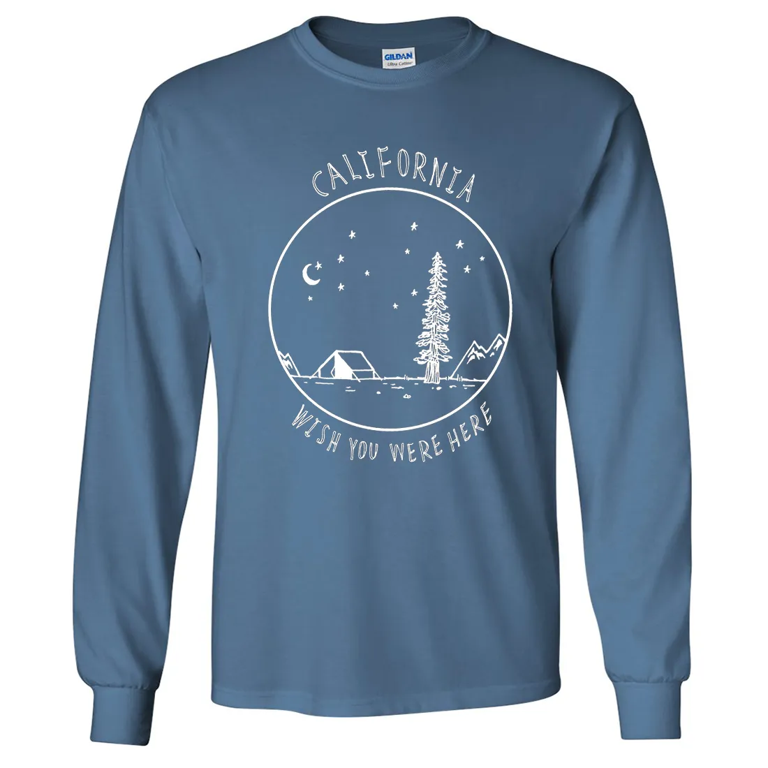Wish You Were Here White Print Long Sleeve Shirt