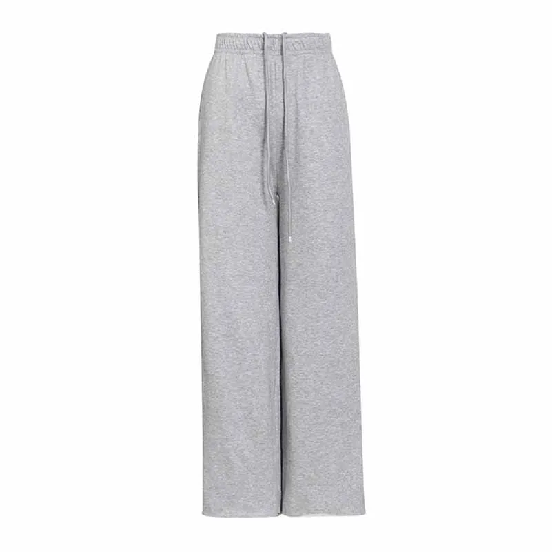 Women's casual 3 pieces pantsuits long sleeved hoodie with wide leg pants