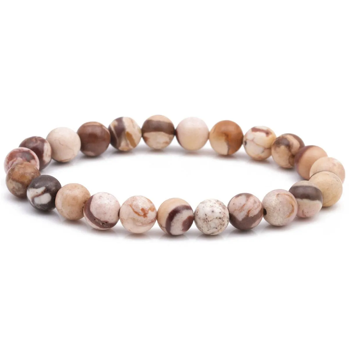 Zebra Jasper Beaded Stretch Bracelet
