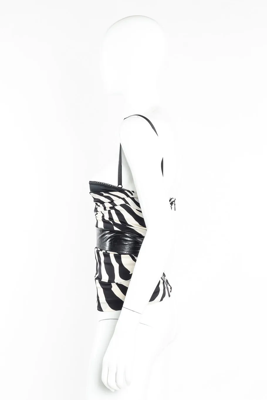 Zebra Print Bustier Tank Top
