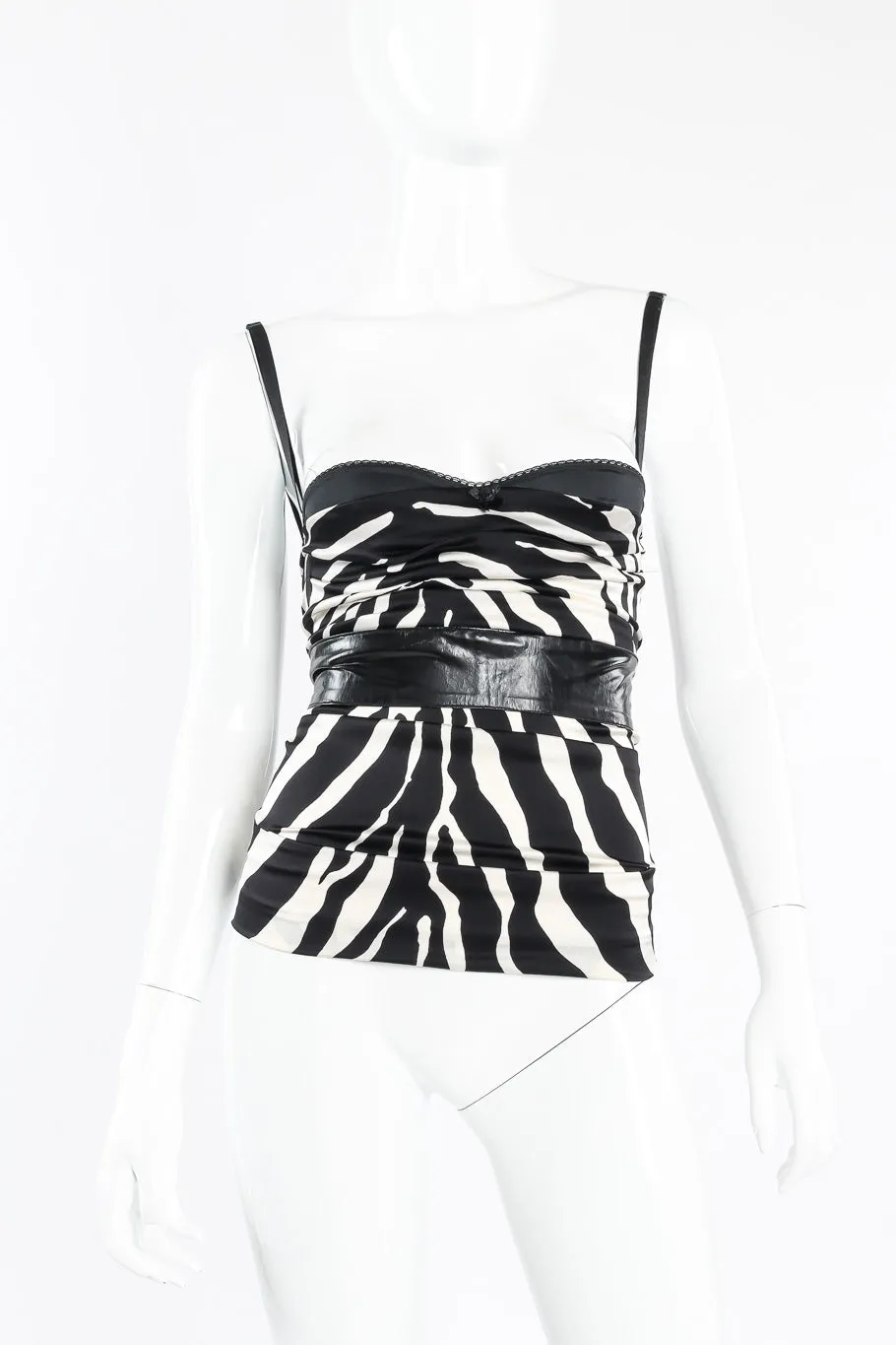 Zebra Print Bustier Tank Top