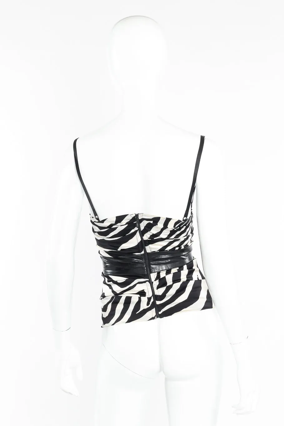Zebra Print Bustier Tank Top