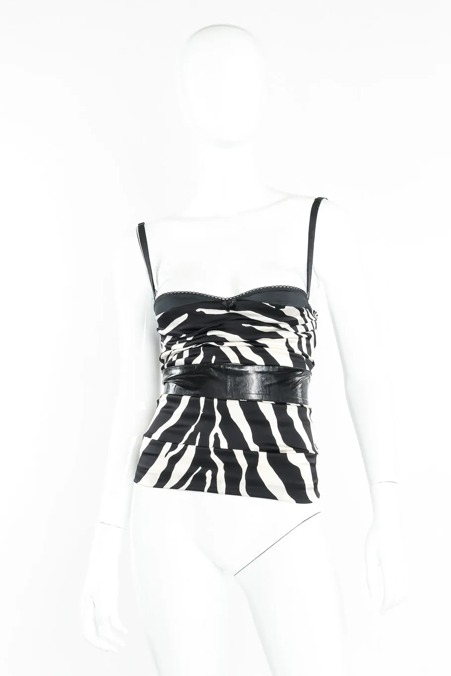 Zebra Print Bustier Tank Top